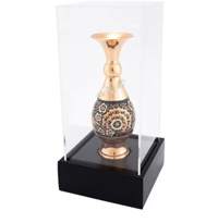 گلدان مسی الماس تراش